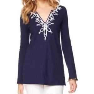 Lilly Pulitzer Westley in 'True Navy' Tunic